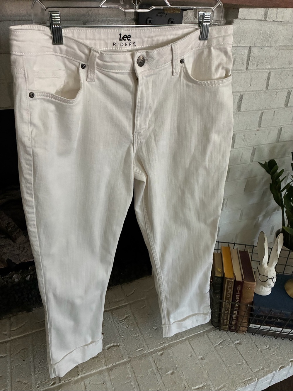 Lee Riders White Straight-Leg Jeans
